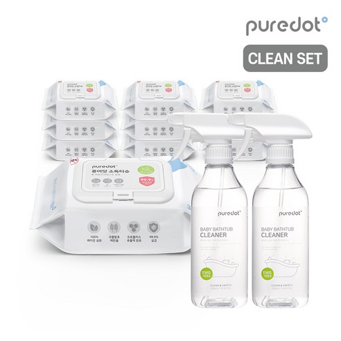 깨끗함이 깃드는 공간, 퓨어닷 클린세트로 완성하세요.