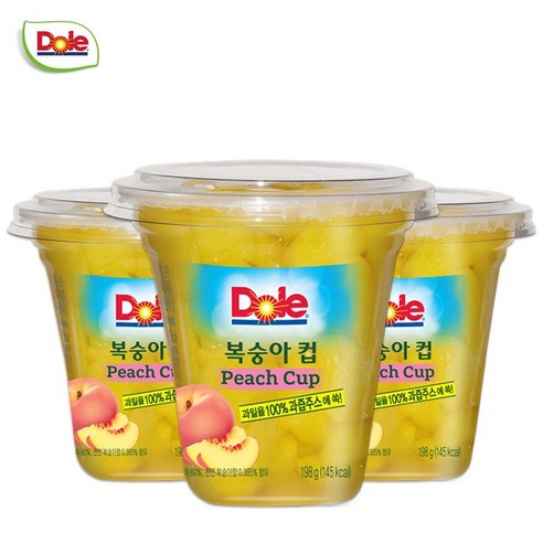 Dole 컵과일 후룻컵 198g 5종 골라담기(망고컵/복숭아컵/람부탄컵/파인애플컵/배컵) 간편과일 택1, 1개, 파인애플 198g