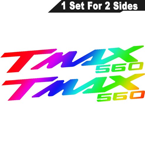 로고 스티커 엠블럼 호환 반사 스쿠터 바디 사이드 스트립 페어링 데칼 야마하 TMAX 500 Tmax530 Tmax500 Tmax560, 560 Laser, 1개 3d홀로그램장난감