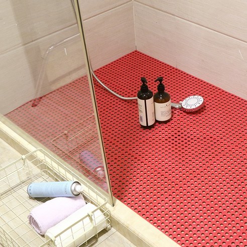 Karvin 화장실 샤워실 가득 깔다 pvc 매트리스 DIY 가정용 욕실 미끄럼 방지 매트리스, 욕실 깔개 1