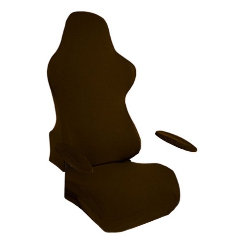 게임용 의자 커버 소프트 회전 의자 안락 의자 레이싱 게임용 의자, 다크 커피, 폴리에스터