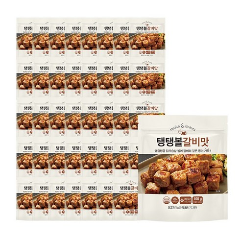 헬스앤뷰티 탱탱볼 닭가슴살 갈비맛, 100g, 40개