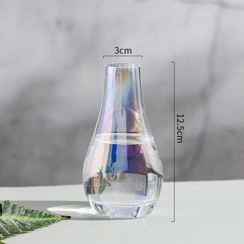 DFMEI 꽃병. 화병.Vase.--수제 유리 꽃병 투명 꽃꽂이 수배화기 라이트 사치 식탁 거실 신중식 선의 수양관음병입니다, DFMEI.워터 드롭 매직 꽃병