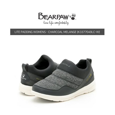 베어파우(BEARPAW) LITE PADDING 패딩슬립온 K3377049LC 차콜은 겨울용으로 제작된 신발입니다.