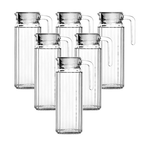 아메르 냉장고 손잡이 유리물병 1100ml, 6개