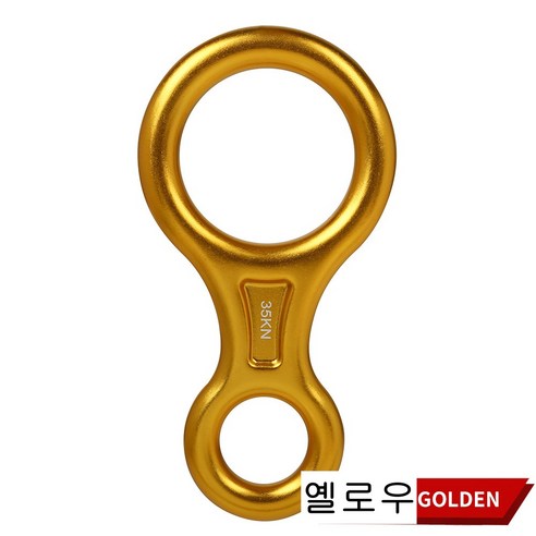 뮤리엘MURIEL 초고강도 8자 하강기 35KN (전문가용) 실내 클라이밍 암벽등반 등강기, A TYPE (NO LOGO), 옐로우