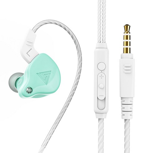dodocool QKZ AK6-X 3.5mm 인이어 유선 헤드셋, 녹색, 이어폰