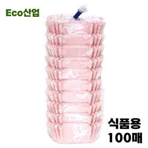 Eco산업 일회용 식품용 코팅종지 5종 단품 100장, 1세트, 100개입, 핑크