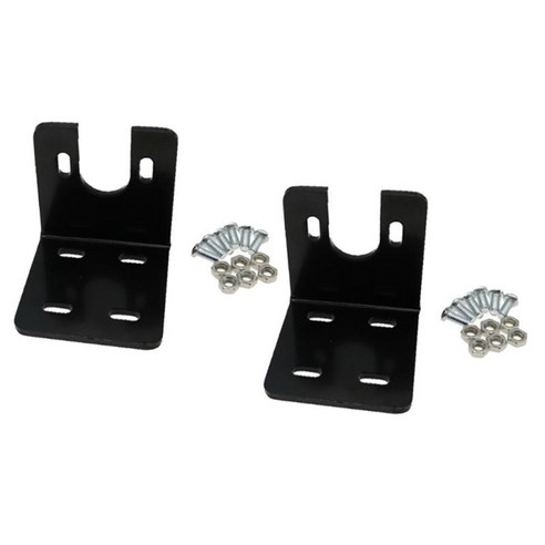 2pc U-775 마운팅 L 브래킷 DC 모터 고정베이스 W /, 52x54x50mm, 블랙, 철