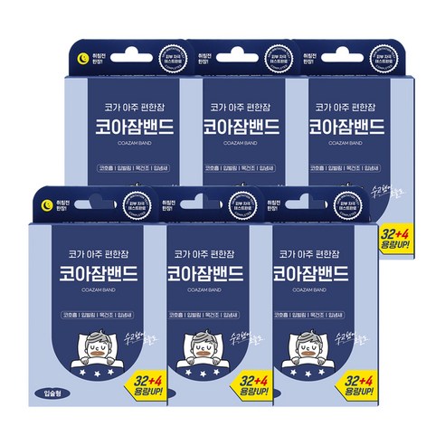 아텍스 코가 아주 편한잠 코아잠밴드, 입술형 36매입 6개