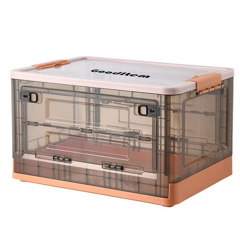굿아이템 양면오픈형 투명 접이식 리빙박스 폴딩박스 옷정리함 수납박스 펜트리수납함 실용적이고 효율적인 수납 솔루션