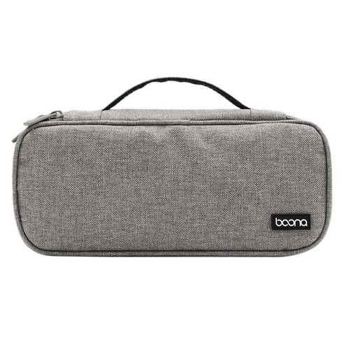 Boona 휴대용 여행 보관 가방 노트북 어댑터 전원 은행 데이터 케이블 충전기 블랙 용 다기능 스토리지 가방, 회색, 하나