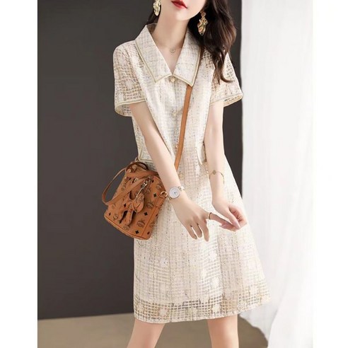 써스데이아일랜드 셀럽당 여성 원피스 여름 패션 펀칭 루즈 레이스 여성 스커트 S02130 Best Top5