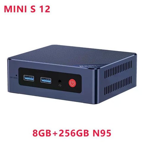 Beelink 미니 S 데스크탑 게임용 컴퓨터 PC 인텔 셀러론 N5095 S12 Pro N95 N100 DDR4 Windows 11, MINI S12 - 8GB 256GB N95