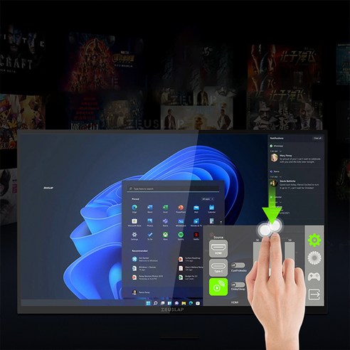 터치형 편의성과 휴대성이 결합된 혁신적인 휴대용 보조 모니터