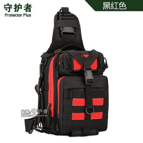 루어가방 대형 바다 백팩 루어 가방 크로스 민물 낚시 배낭 간편 수납, 5. 블랙 레드