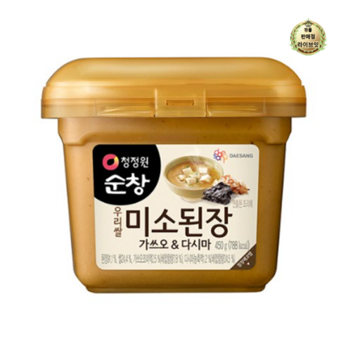 대상 청정원 미소된장 가쓰오&다시마, 450g, 1개