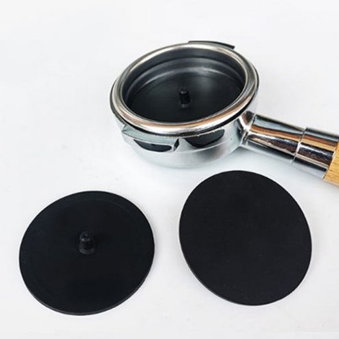 예스마켓 카페 커피머신 백플러싱 포터필터 58mm 호환용 실리콘 마개, 2개, 블랙