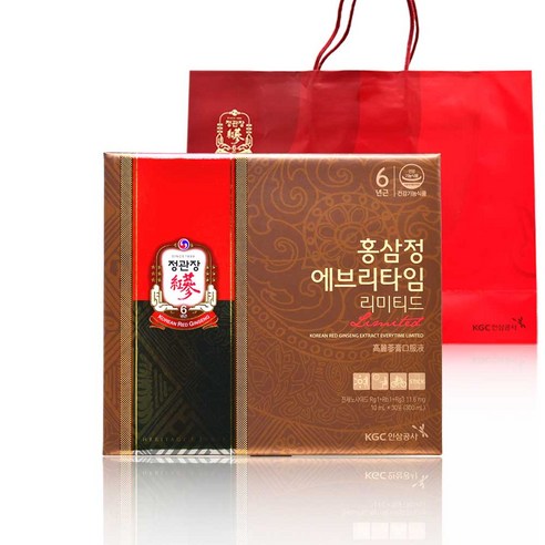 정관장 홍삼정에브리타임 리미티드+쇼핑백, 1개, 1개