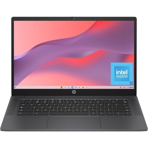 HP 크롬북 14인치 노트북 HD 디스플레이 인텔 N100 4GB RAM 64GB emmC UHD 그래픽 크롬 OS 14a-nf0000nr, 단일, 단일