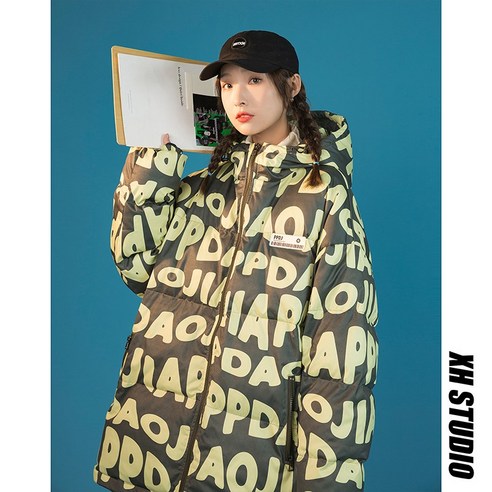 DFMEI 코듀로이 코튼 패딩 코트 남성 겨울 두꺼운 따뜻한 스탠드 칼라 코튼 패딩 코트 Ins 홍콩 스타일 레트로 느슨한 커플 코튼 패딩 코트