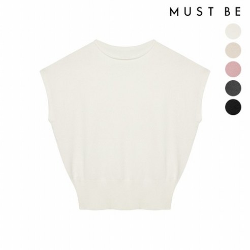 머스트비 여성 심플 오버핏 캡소매 니트