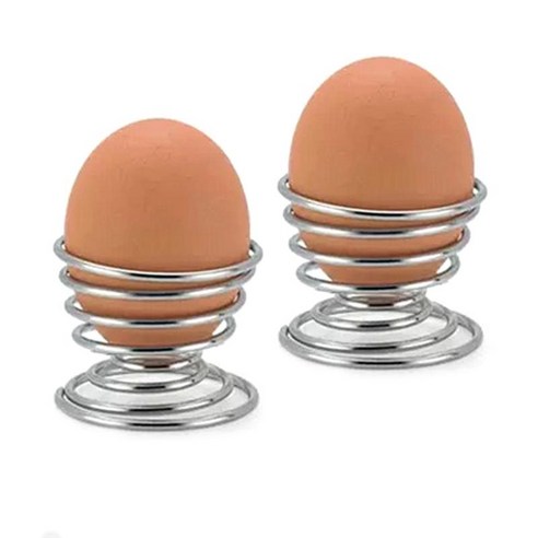 계란 컵 2 개 삶은 계란 홀더 나선형 주방 아침 식사 하드 삶은 스프링 홀더 계란 컵 요리 도구, 2PCS, 하나