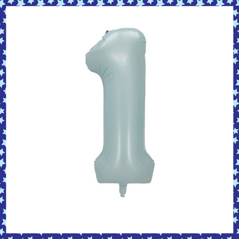 파티브로 32인치(=70cm) 파스텔 숫자풍선 생일 기념일 포토존 꾸미기, 숫자1, 1개, 베이비블루