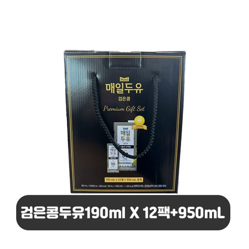 매일유업 매일두유 검은콩 190mlX12팩+950ml 선물세트 1개입/무배, 12팩, 190ml