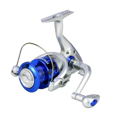 Xzante YUMOSHI 낚시 릴 잉어 스피닝 탄소 전면 및 후면 드래그 18KG 최대 12BB 스풀 바다 보트 B, 블루 & 실버