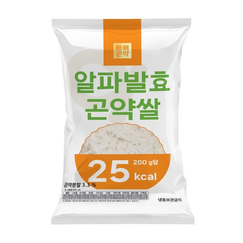 [취사 후 냉동보관 가능한] 알파발효곤약쌀 200g * 8/16/24 팩, 16개