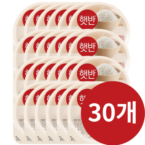 햇반 백미밥, 210g, 30세트