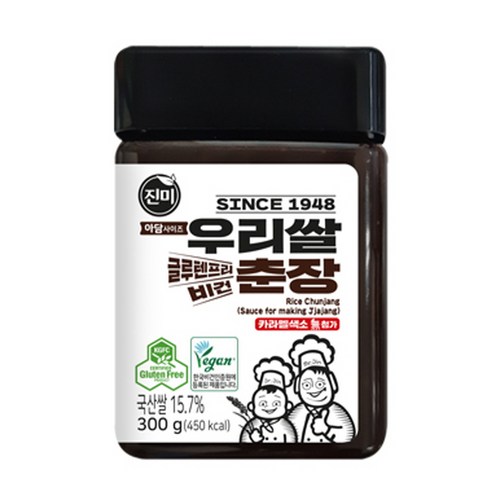 [진미] 우리쌀 춘장 (글루텐프리), 300g, 2개