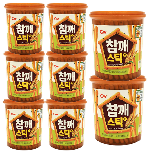 청우식품 참깨스틱 진, 220g, 8개