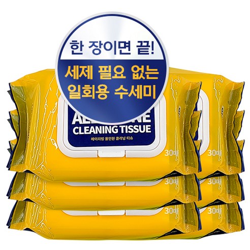 헤이브랜드 세제 묻은 일회용 수세미 (30매), 30개입, 6개