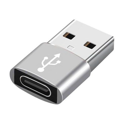 USB C 어댑터 USB-C 알루미늄 어댑터에 대한 C형 암형 고속 충전 및 허브와 호환되는 데이터 동기화, 실버, 0.92x0.59x0.26inch, 알루미늄 합금