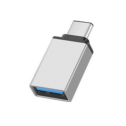 USB 3.0 OTG 젠더 케이블 C타입 변환(고속 전송 충전), 실버(Silver), 1개 c타입usb리더기