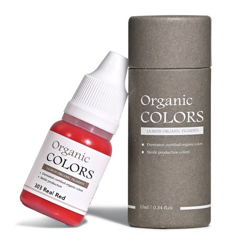 래쉬몬스터 오가닉 수지엠보 색소 아이라인 입술반영구 눈썹문신 스킨커버 10ml, 1개, [수지 머신] 303 리얼레드