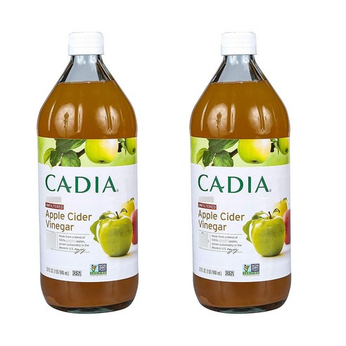 카디아 언필터드 사과 식초, 2개, 946ml