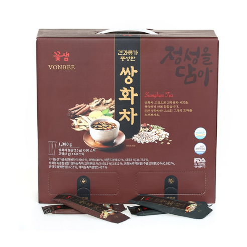 본비 견과류가 풍성한 쌍화차, 1개, 23g, 60개입