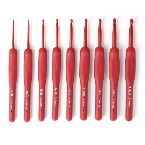 실리콘 뜨개질 코바늘세트 9pcs