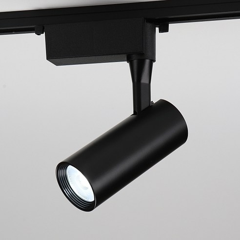 카페나 주방에 적합한 LED 레일등, 레일조명 원통 PAR30 블랙색상 - 이단원통, 자유봉 나팔형 15 LED일체형 레일스포트COB 10W 원통형레일조명, 화이트, 전구색(노란빛)