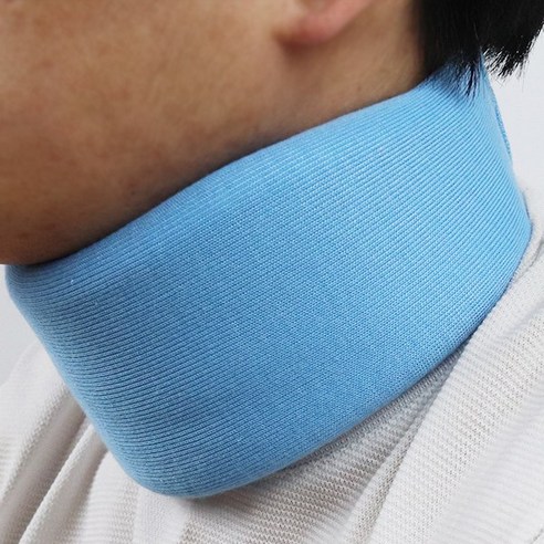 목보호대 경추 목지지대 깁스 기브스 소프트칼라 토마스칼라 블루 S (7.5x40.5cm), 1개