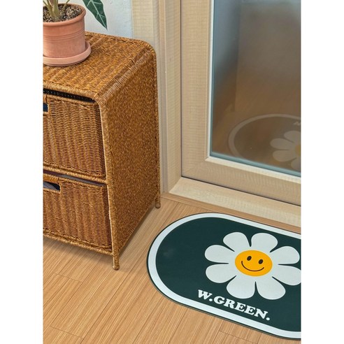 싱그러운 디자인과 뛰어난 흡수력으로 욕실을 쾌적하게!