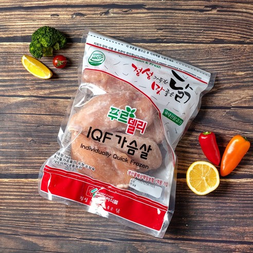 푸르델리 IQF 냉동 생닭가슴살(1kg)