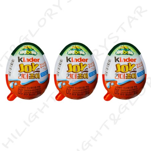 킨더조이 나툰즈 남녀공용 동물 모형 장난감 화이트 초코렛 초코볼 20g x 3개, 6개