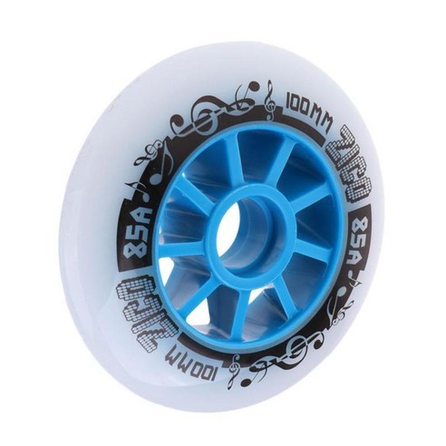 야외 인라인 스케이트 휠 교체 레이싱 휠-3 크기, 블루 100mm
