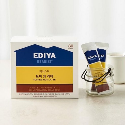 이디야 비니스트 토피넛 라떼분말, 20g, 30개입, 1개
