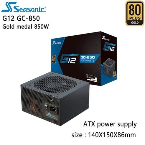 Seasonic GC-850 ATX 전원 공급 장치 – 850W, 80PLUS 골드, 지능형 온도 제어 팬, 14cm 시소닉 Seasonic GC-850 ATX 전원 공급 장치 – 850W, 80PLUS 골드, 지능형 온도 제어 팬, 14cm 시소닉
