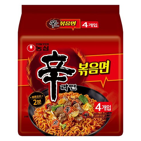 농심 농심 신라면 볶음면 131g x 4개입 x 2개, 8개